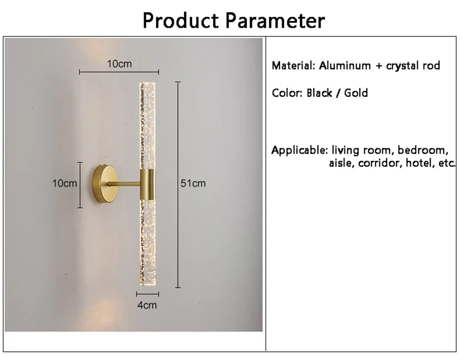 Nordic Crystal Wall Lamp