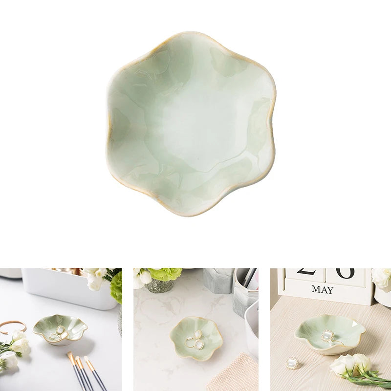 Lotus Ceramic Jewelry Tray