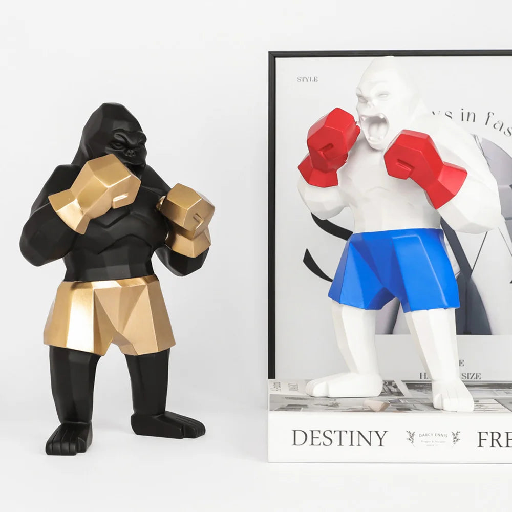 Boxing Gorilla Sculpture