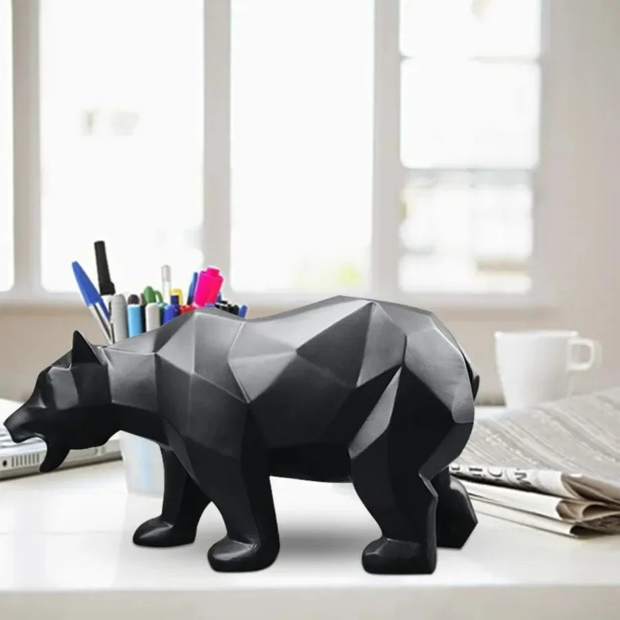 Geometric Bear Sculpture