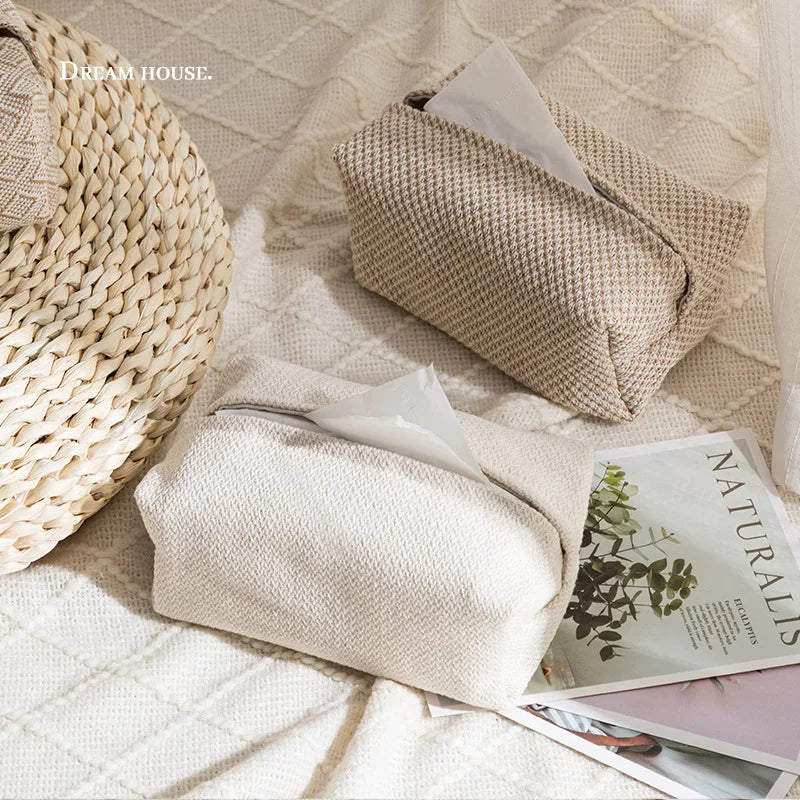 Nordic Linen Tissue Box Cover