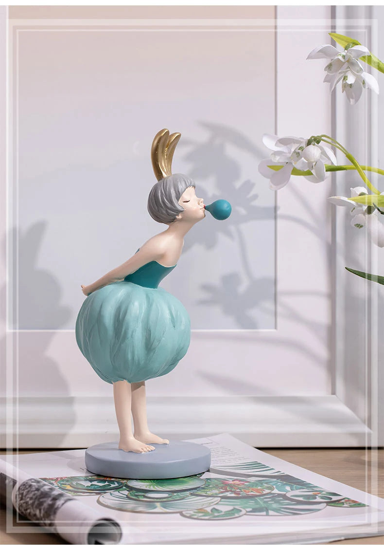 Bubble Gum Girl Figurine
