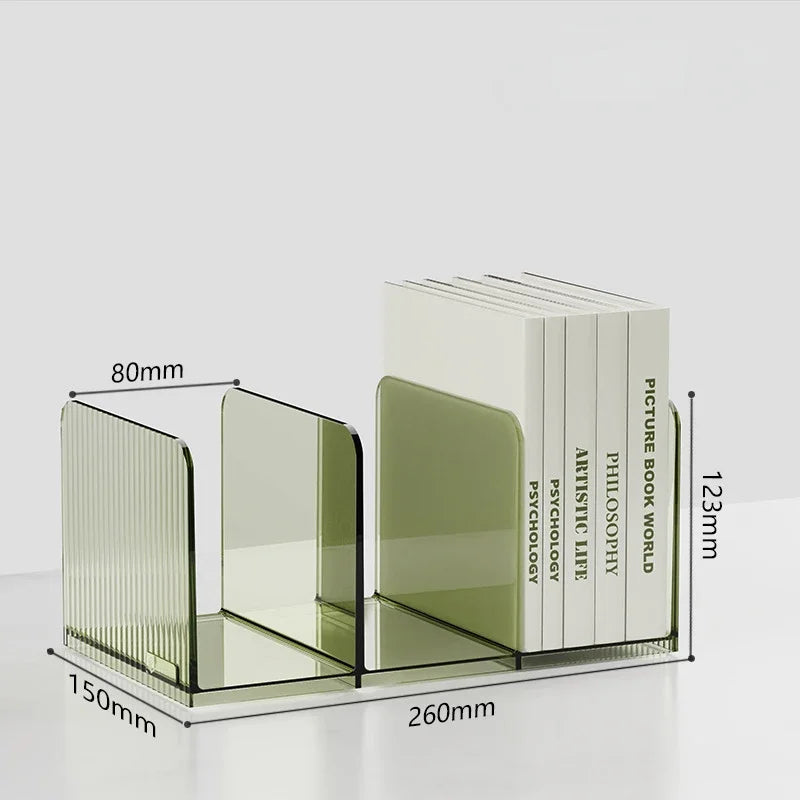 Transparent Bookends Stand